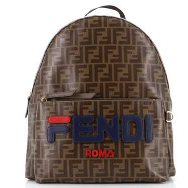 FENDI Mania Logo Backpack Zucca Coated Canvas Medi