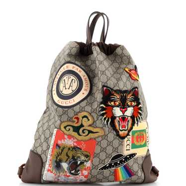 GUCCI Neo Vintage Drawstring Backpack GG Coated C… - image 1