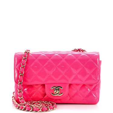 CHANEL Classic Single Flap Bag Quilted Patent Mini