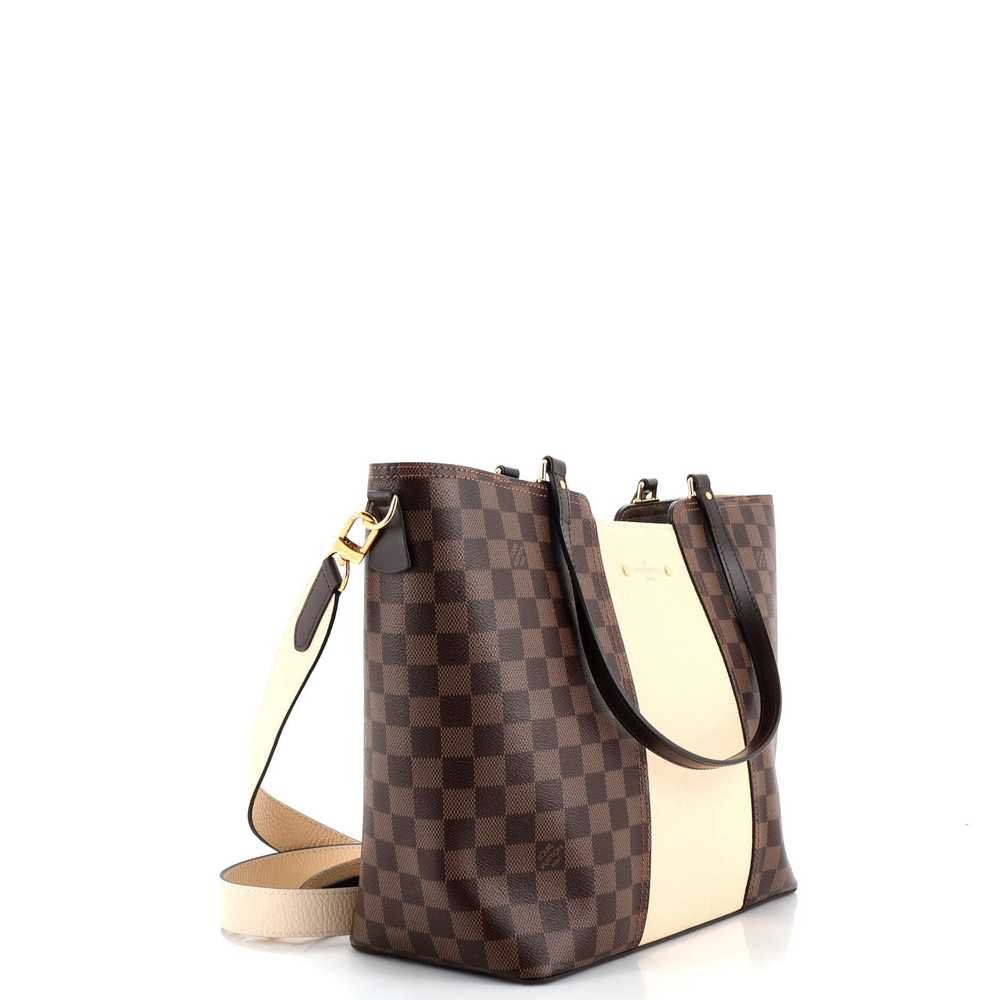 Louis Vuitton Jersey Handbag Damier with Leather - image 2