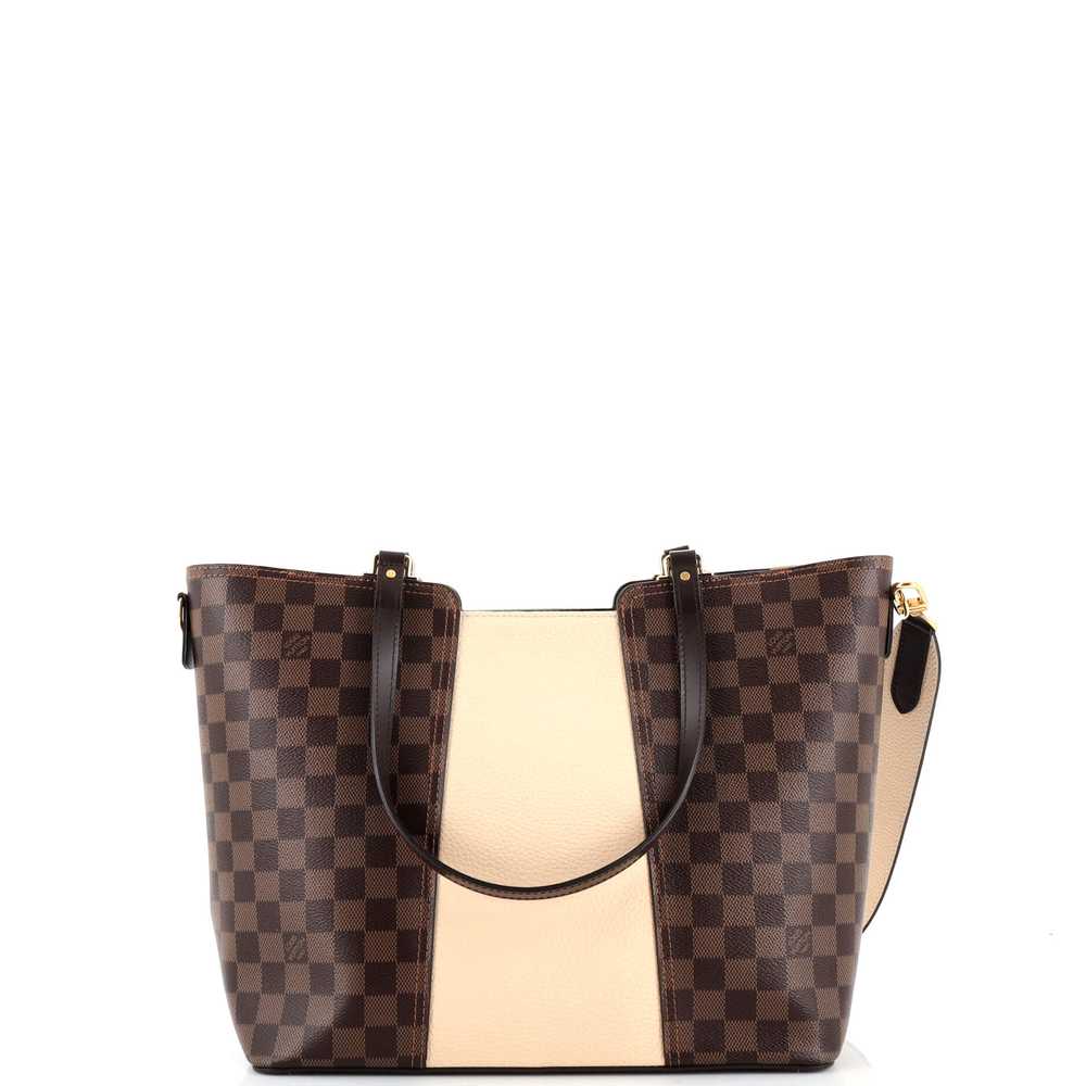 Louis Vuitton Jersey Handbag Damier with Leather - image 3