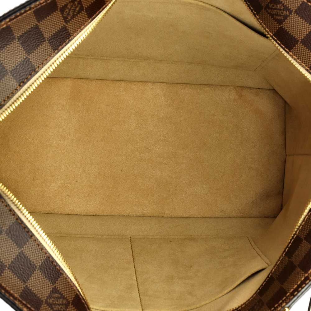 Louis Vuitton Jersey Handbag Damier with Leather - image 5