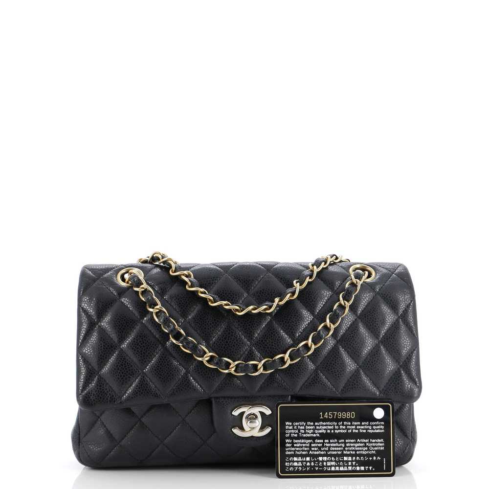 CHANEL Classic Double Flap Bag Quilted Caviar Med… - image 2