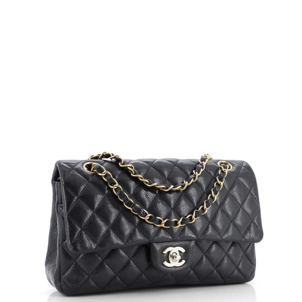 CHANEL Classic Double Flap Bag Quilted Caviar Med… - image 3
