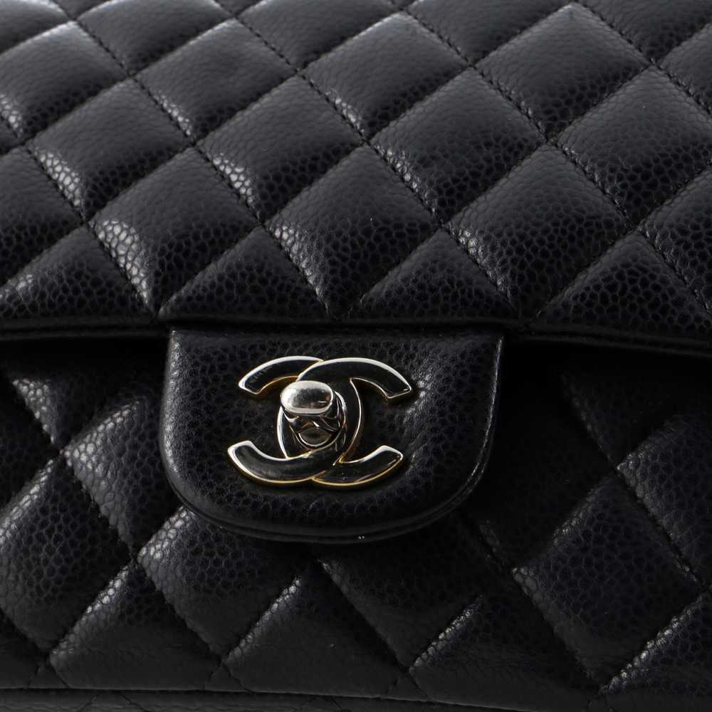 CHANEL Classic Double Flap Bag Quilted Caviar Med… - image 7