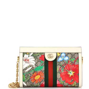 GUCCI Ophidia Chain Shoulder Bag Flora GG Coated … - image 1