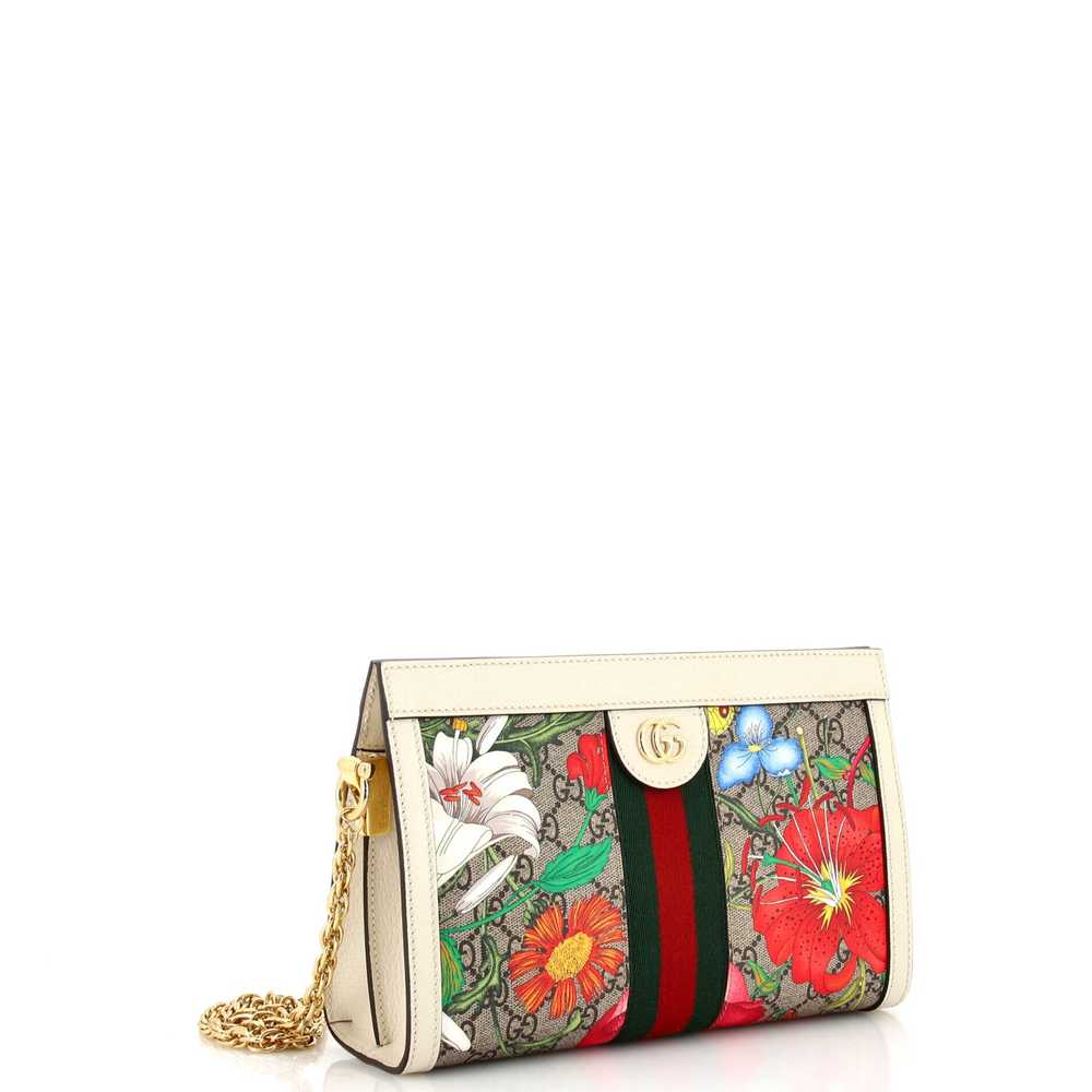 GUCCI Ophidia Chain Shoulder Bag Flora GG Coated … - image 2