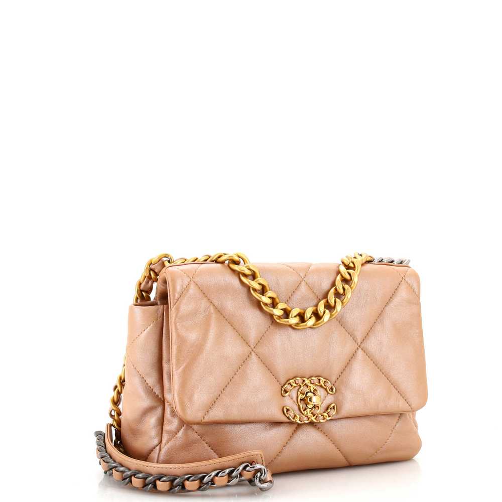 CHANEL 19 Flap Bag Quilted Iridescent Calfskin Me… - image 2