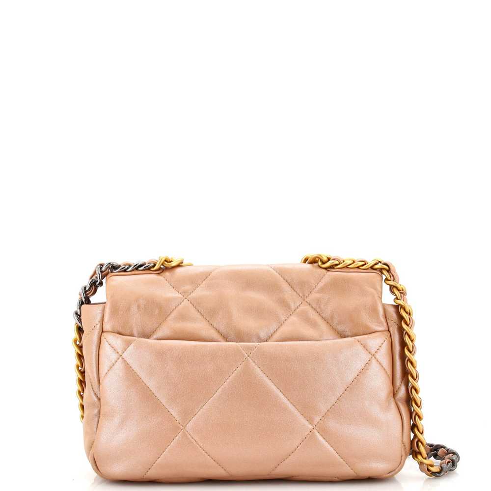 CHANEL 19 Flap Bag Quilted Iridescent Calfskin Me… - image 3