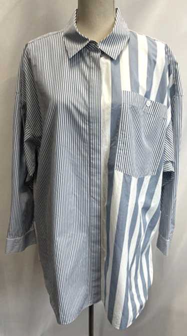 Women's Lafayette 148 Color Block Button Down Blo… - image 1