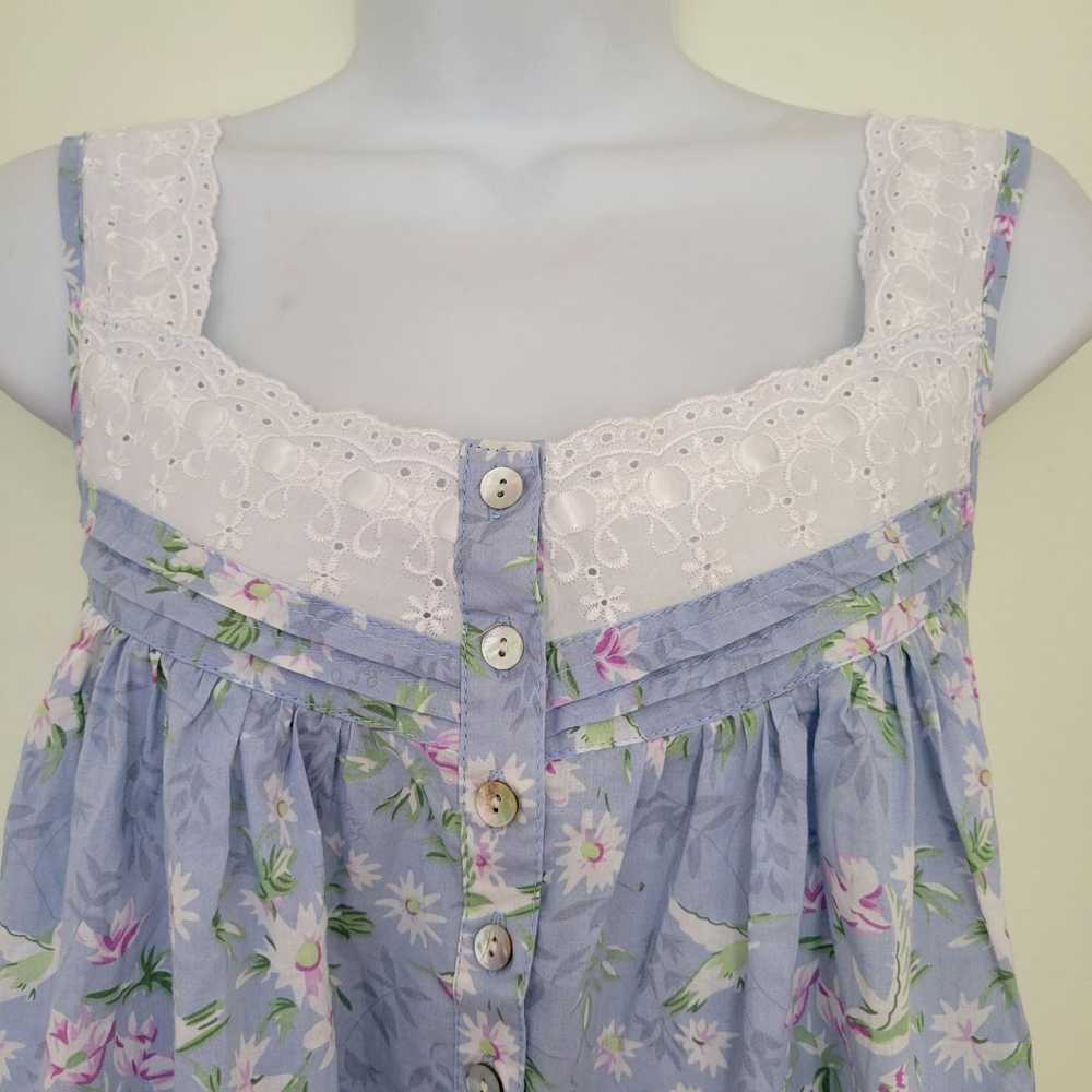 Vintage Lanz Of Salzburg S Blue Floral Hummingbir… - image 7