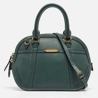 BURBERRY Green Leather Orchard Bowler Bag - image 1