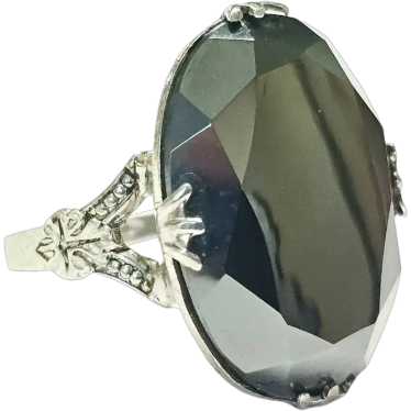 Hematite Ring Vintage Womens Clark & Coombs Sterl… - image 1