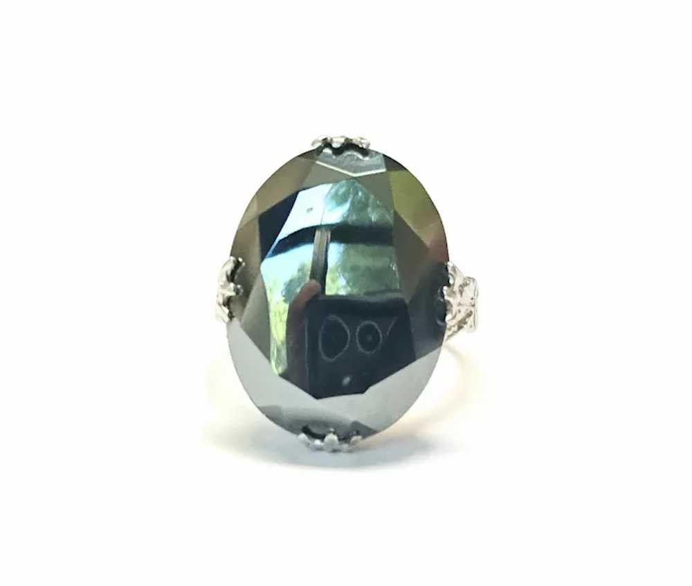 Hematite Ring Vintage Womens Clark & Coombs Sterl… - image 2