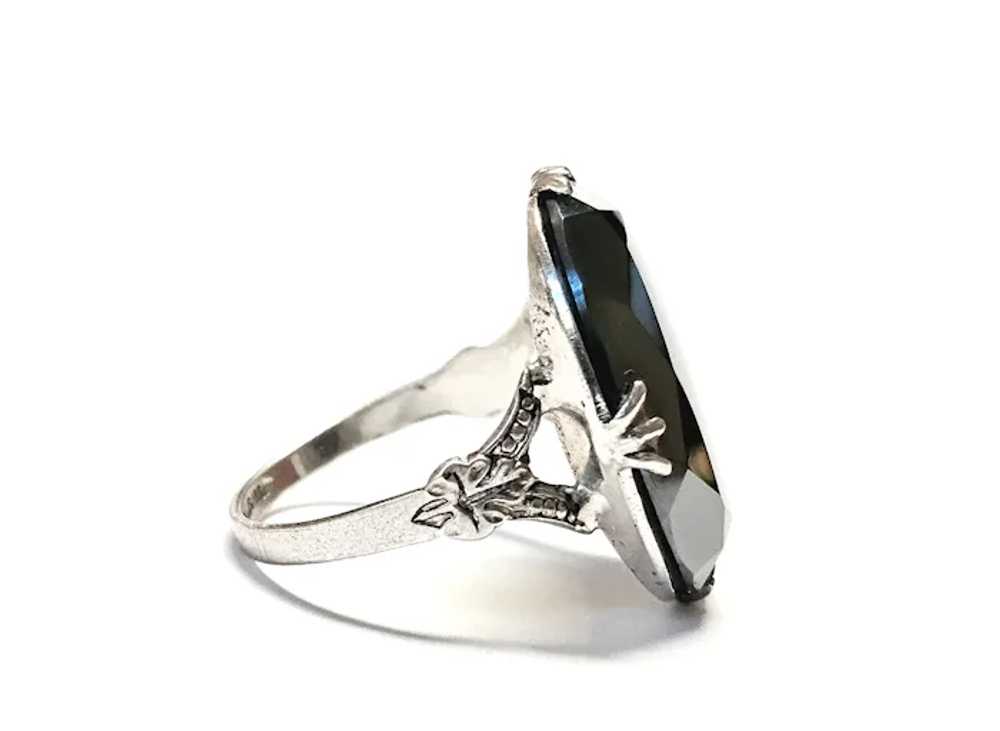 Hematite Ring Vintage Womens Clark & Coombs Sterl… - image 4