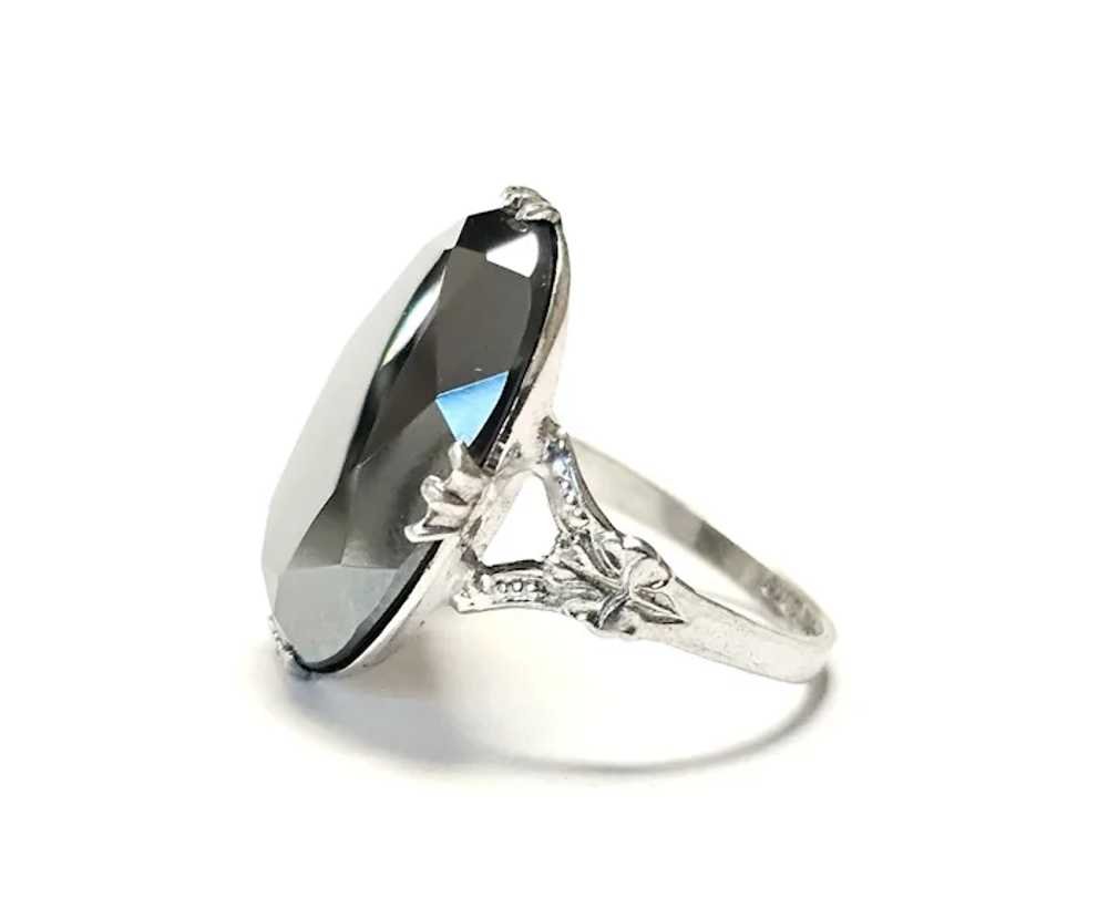 Hematite Ring Vintage Womens Clark & Coombs Sterl… - image 5