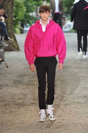 Dior × Kris Van Assche Magenta rare silk dolman an