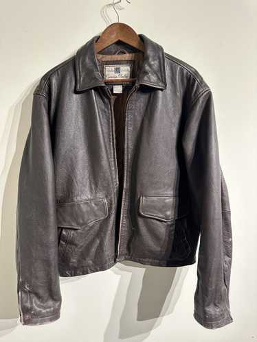 Gap Gap Vintage Brown Leather Jacket Genuine Leath