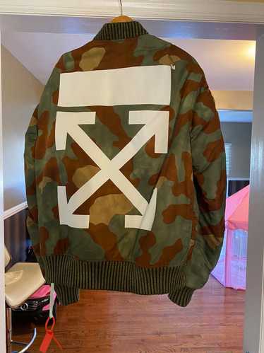 Off-White Off-white camo bomber jacket with strap