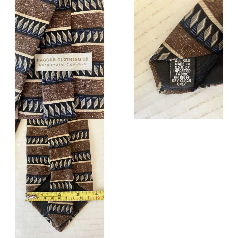 Haggar Haggar Clothing Men's Necktie Tie Silk Bro… - image 4