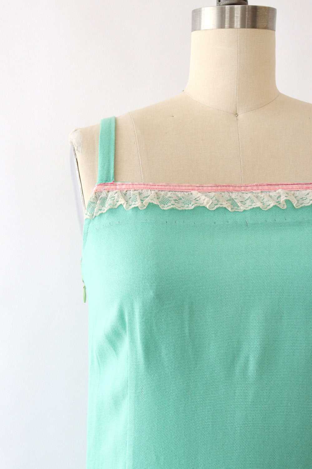 Seafoam Folk Flapper Dress XS - image 2