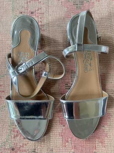 Salvatore Ferragamo Metallic Heels (8) | Used,…