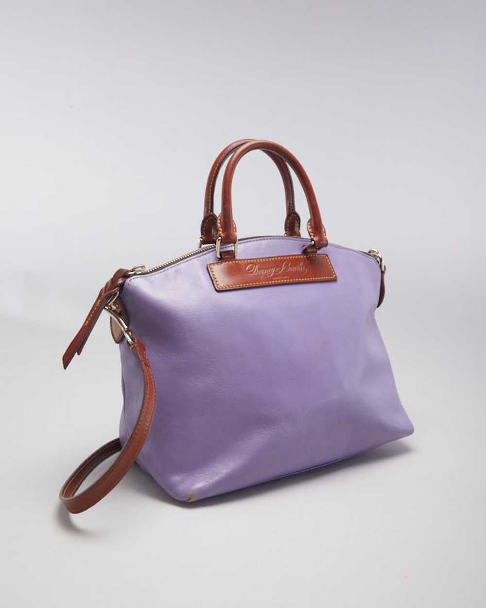 Dooney And Bourke Purple Leather Bag - image 1