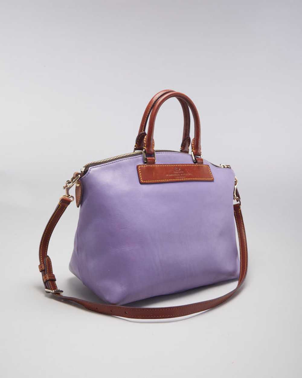 Dooney And Bourke Purple Leather Bag - image 2