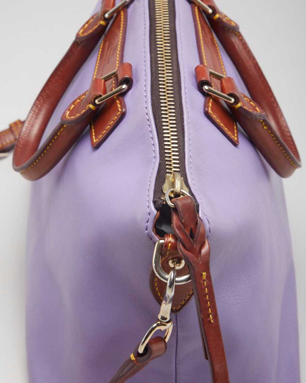 Dooney And Bourke Purple Leather Bag - image 6