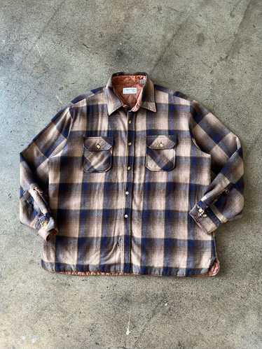 1980s Lumberjack Plaid Flannel Shirt Jacket