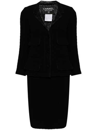 CHANEL Pre-Owned 1998 textured skirt suit - Black - image 1