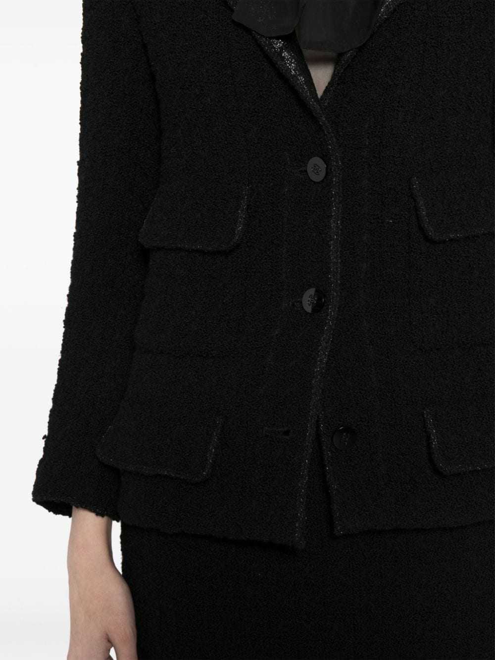 CHANEL Pre-Owned 1998 textured skirt suit - Black - image 5