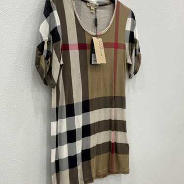 Authentic NWT Burberry Womens T-Shirt Plaid Print… - image 1