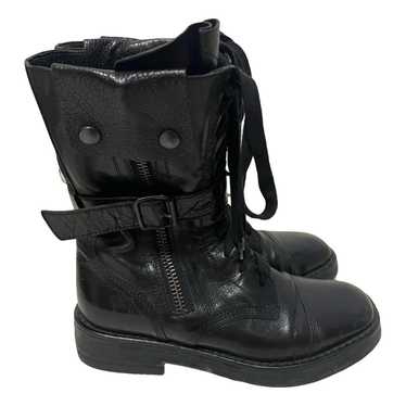 Ann Demeulemeester Leather biker boots