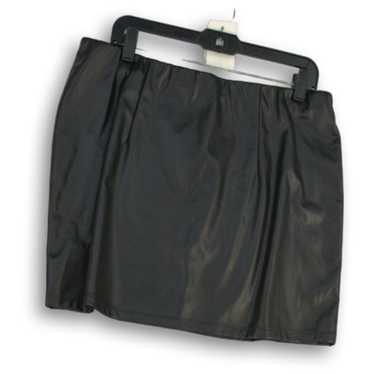 Asos Womens Mini Skirt Elastic Waist Flat Front P… - image 1
