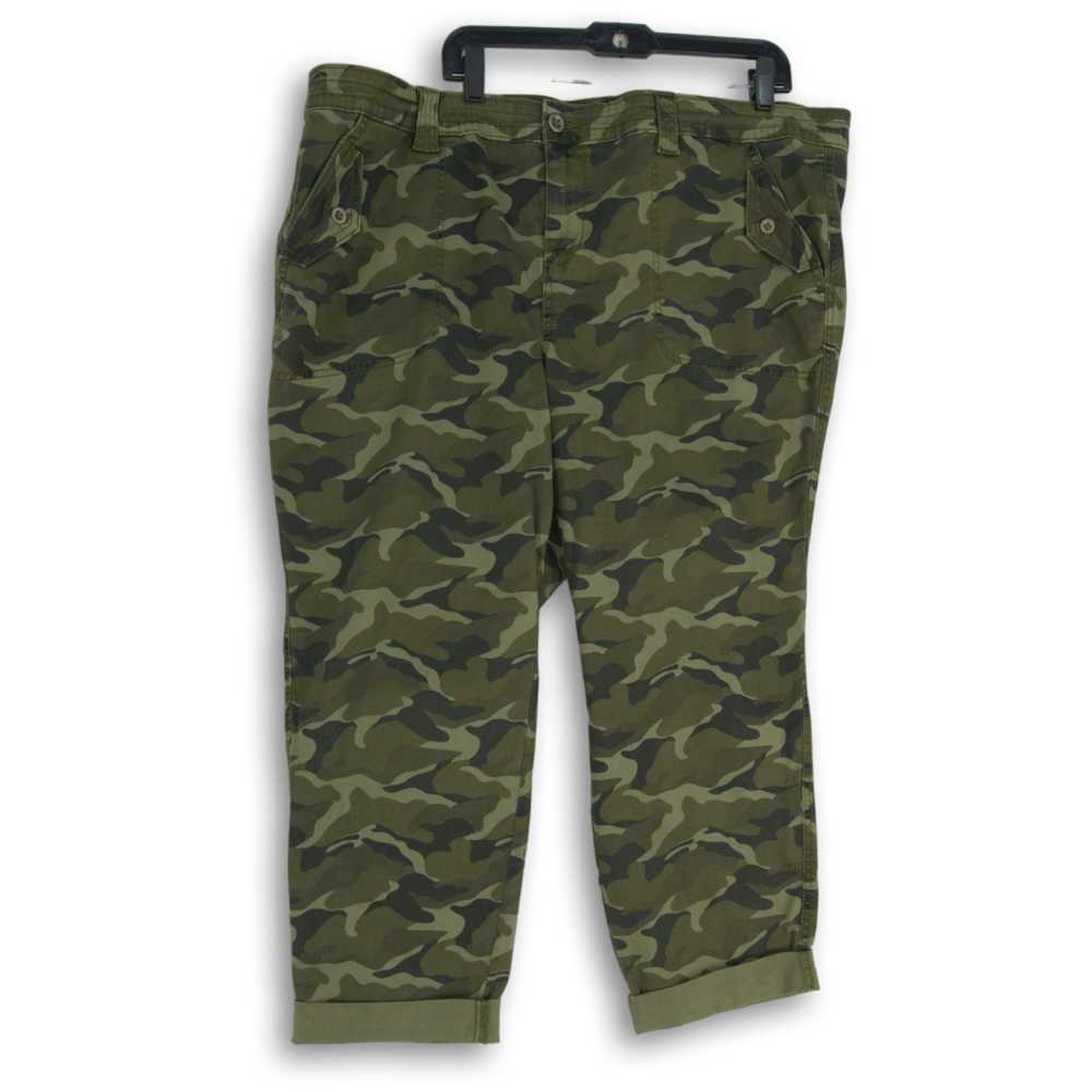 NWT Torrid Womens Cropped Pants Camouflage Cuffed… - image 1