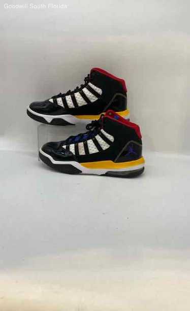 Nike Jordan Boys Black Yellow Shoes Size 7Y
