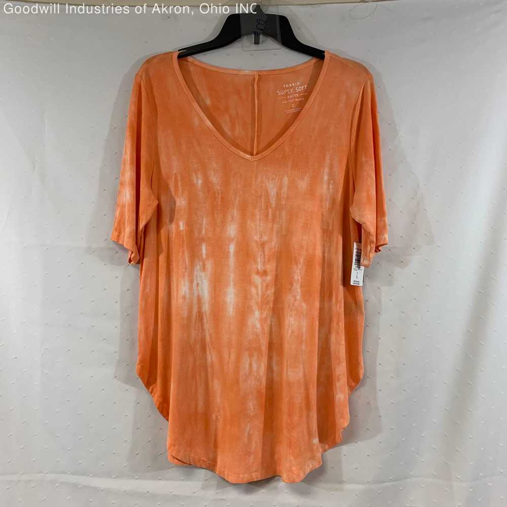 NWT Torrid Orange Women's Short Sleeve Top, Sz. 0 - image 1