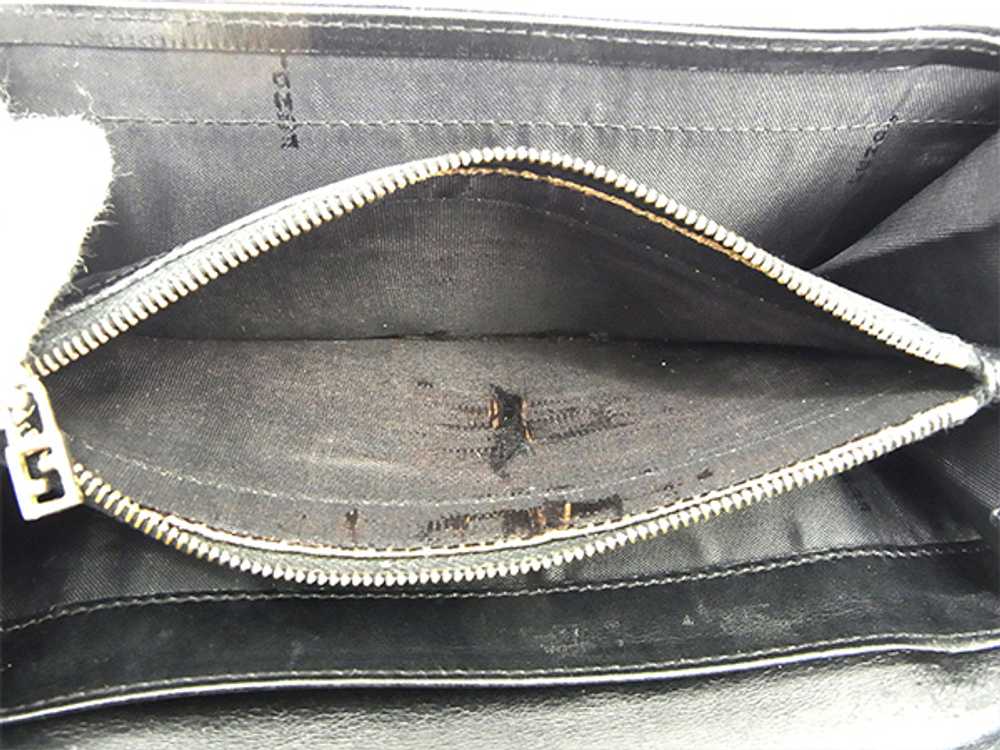 Fendi Long Wallet Zippered Black Leather Storage … - image 5