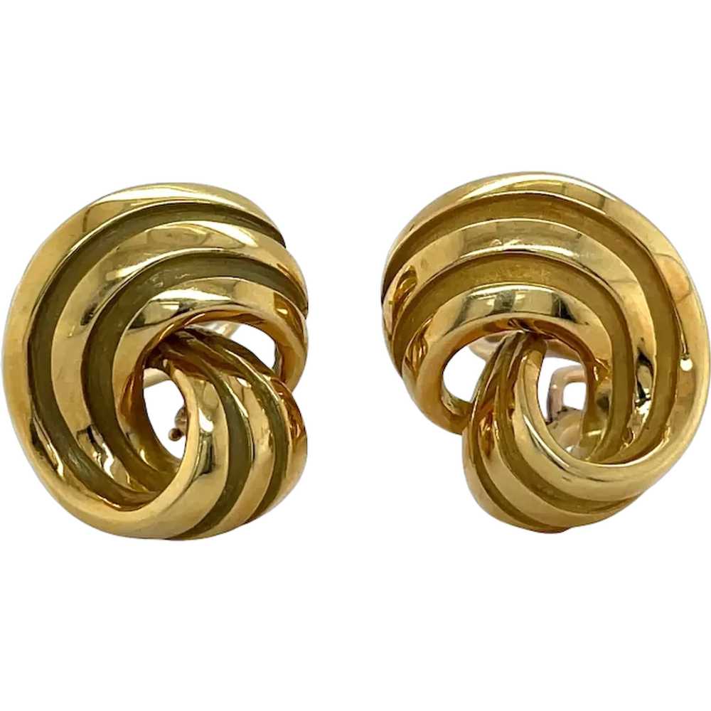 Charles Turi 18K Yellow Gold Earring - image 1