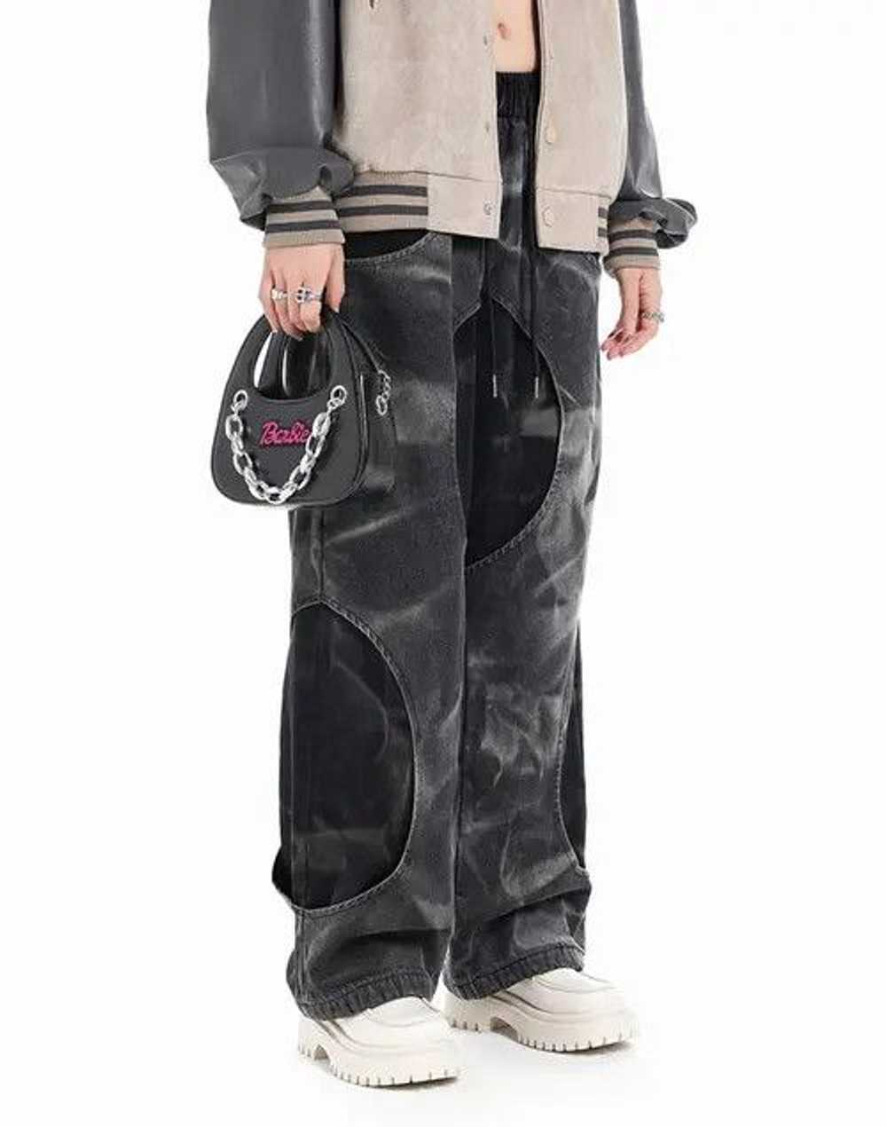 Custom × Jean × Streetwear Two Piece Black Baggy … - image 3