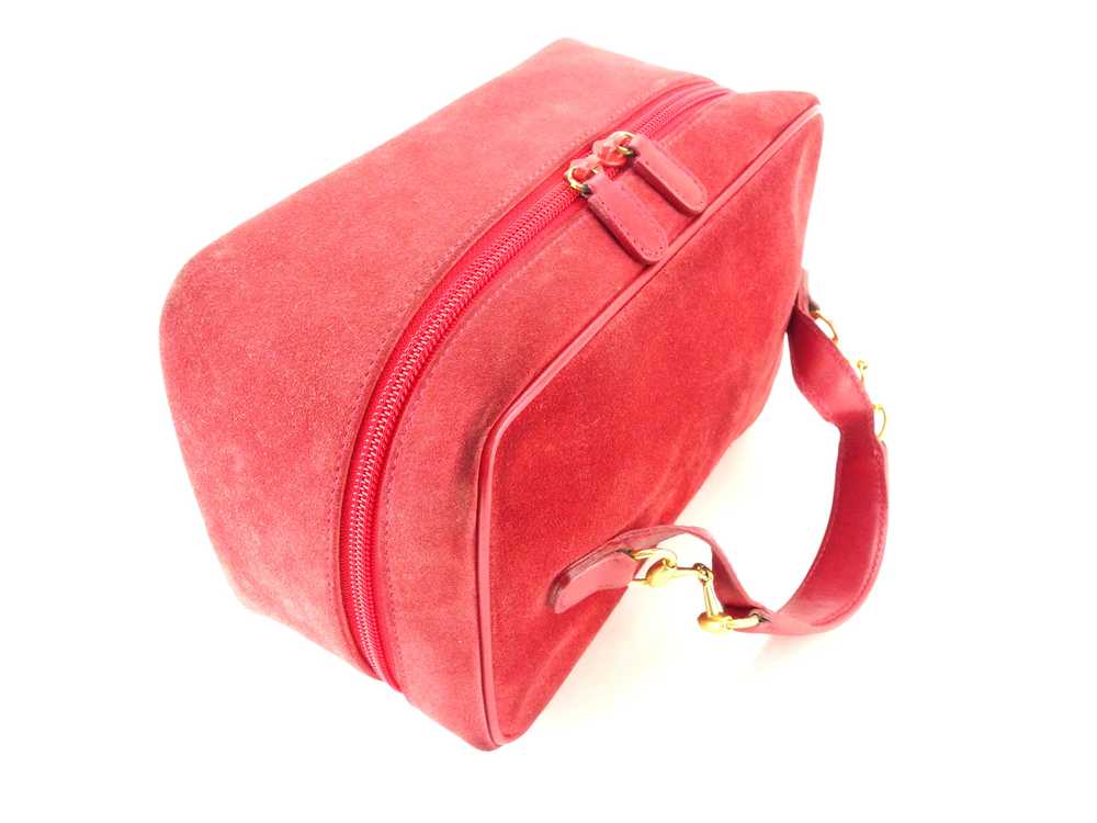 Gucci Handbag Back Vanity Bag Horsebit Red Gold S… - image 4