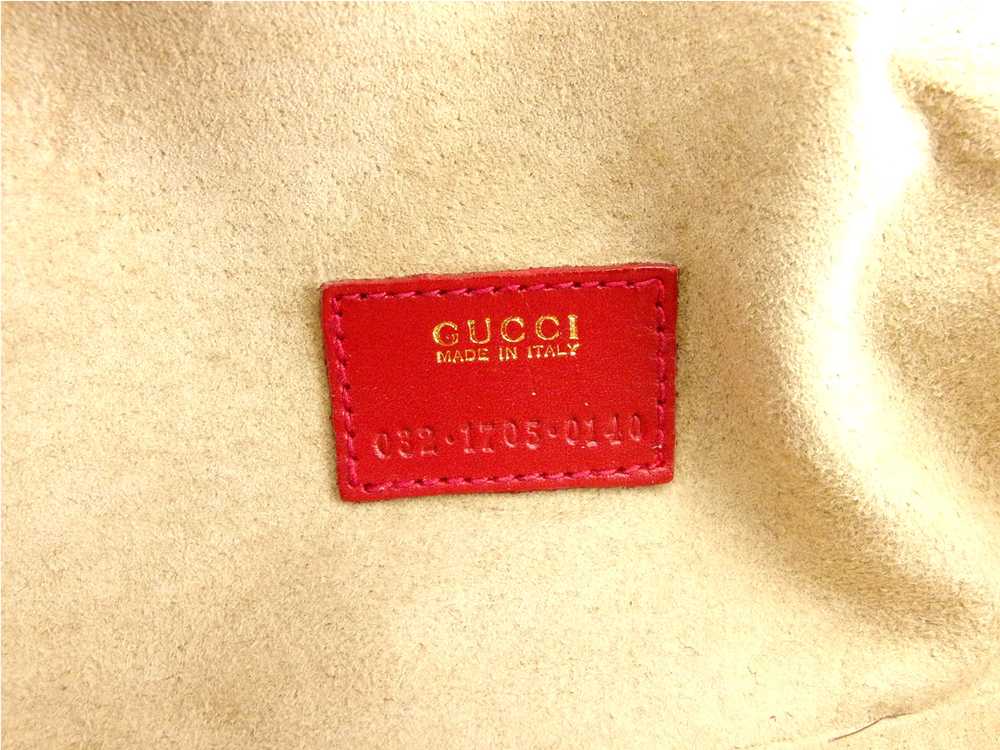 Gucci Handbag Back Vanity Bag Horsebit Red Gold S… - image 7