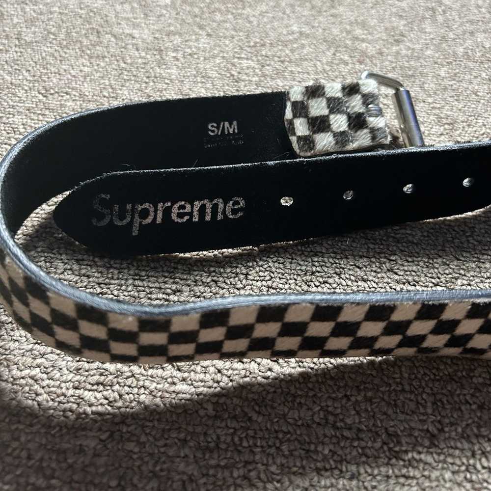 Supreme supreme checkered horse hair belt - image 3