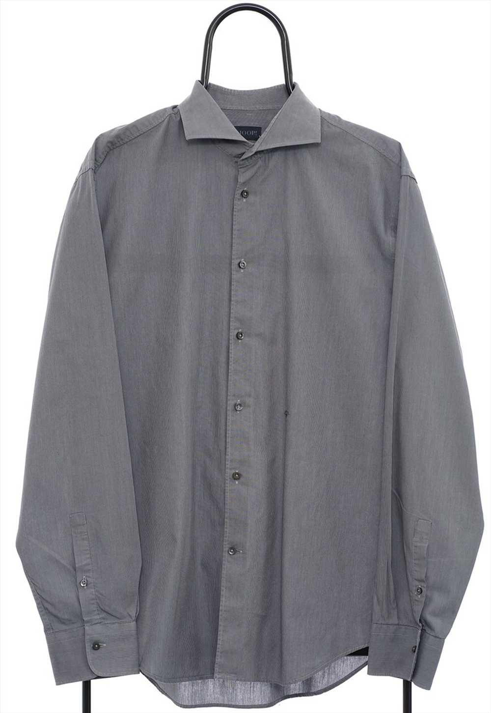 Vintage Joop Grey Long Sleeved Shirt Mens - image 1