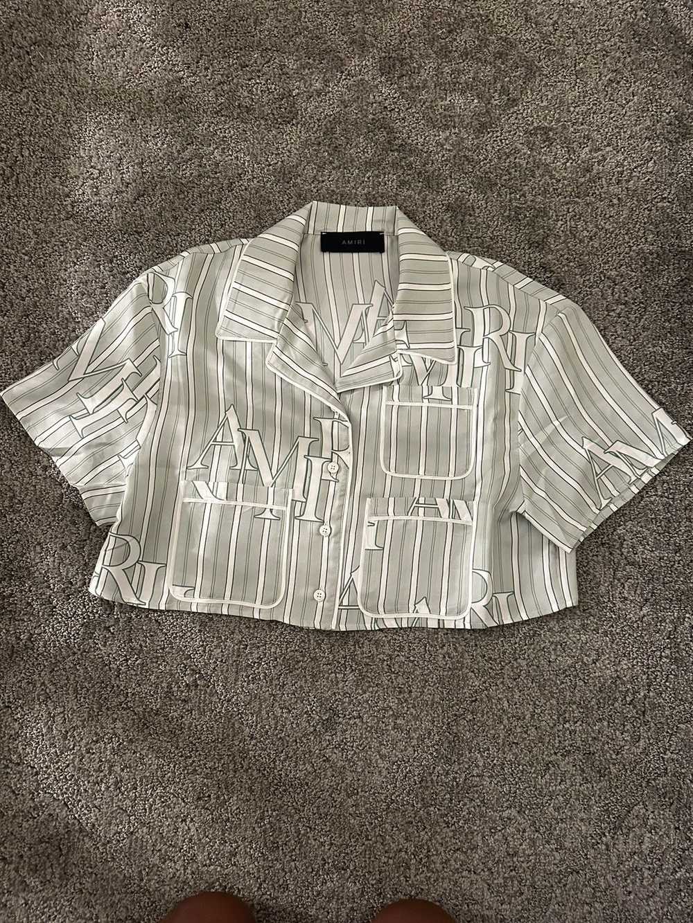 Amiri Amiri cropped button up shirt - image 3