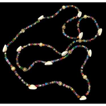 Other Rainbow Beaded Shell Necklace - image 1