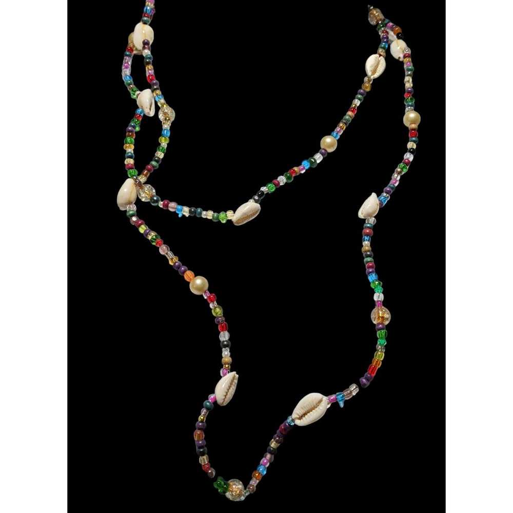 Other Rainbow Beaded Shell Necklace - image 2