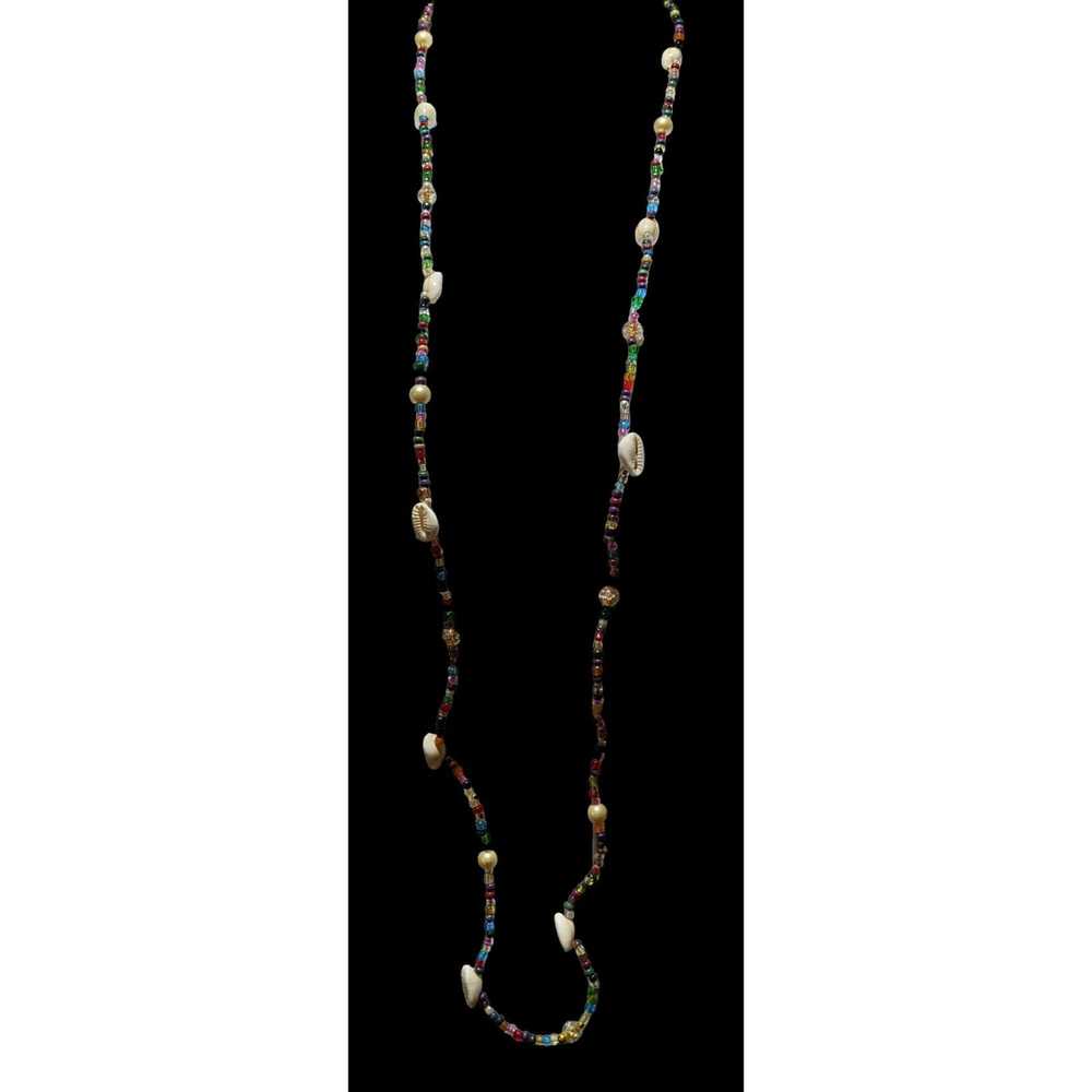 Other Rainbow Beaded Shell Necklace - image 4