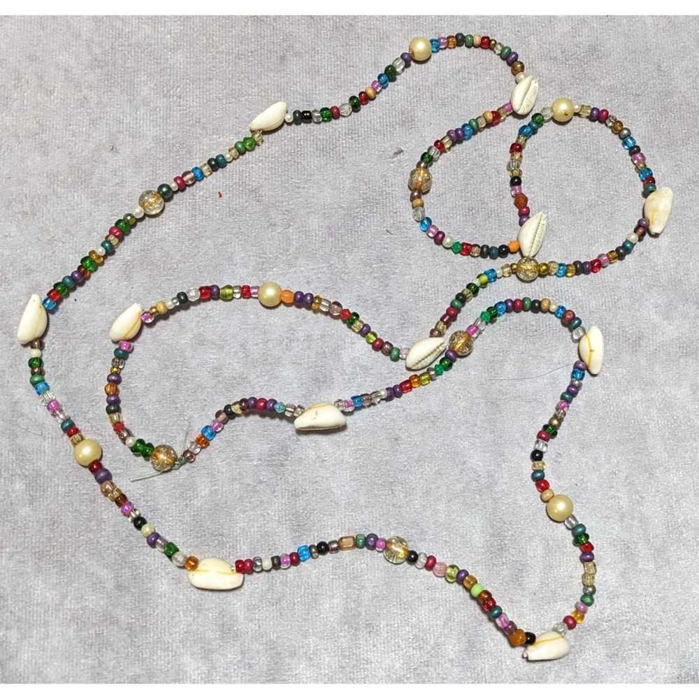 Other Rainbow Beaded Shell Necklace - image 8